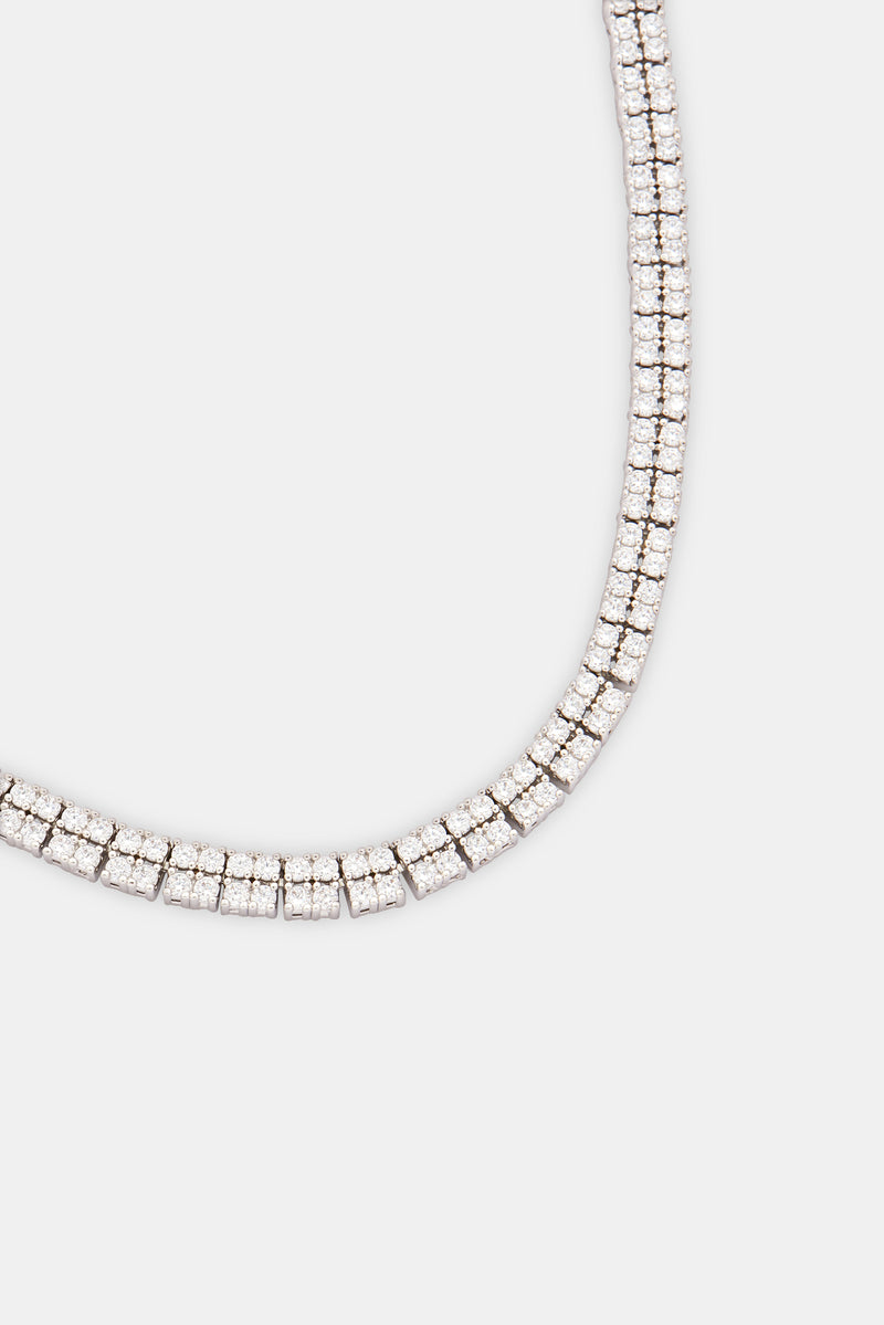 Iced Double Row Tennis Necklace