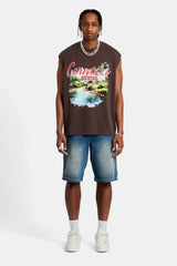 Buzios Oversized Tank - Chocolate