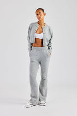 Knitted Flare Trouser - Grey