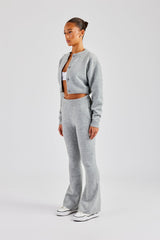 Flare Knitted Trouser - Grey