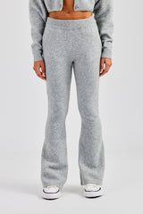 Flare Knitted Trouser - Grey