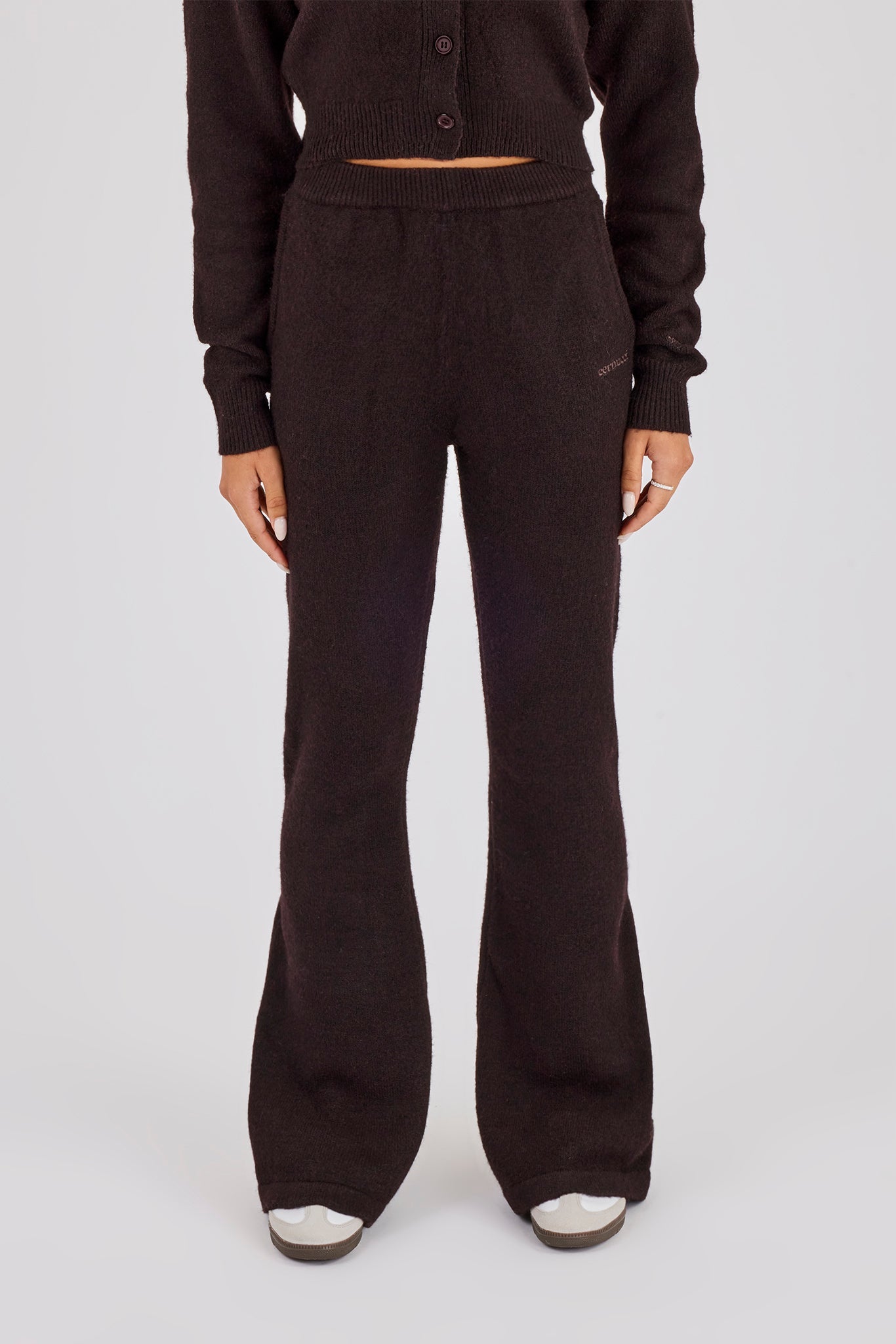 Flare Knitted Trouser - Chocolate
