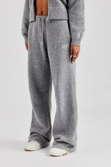 Knitted Straight Leg Trouser - Grey