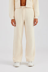 Knitted Straight Leg Trouser - Oatmeal