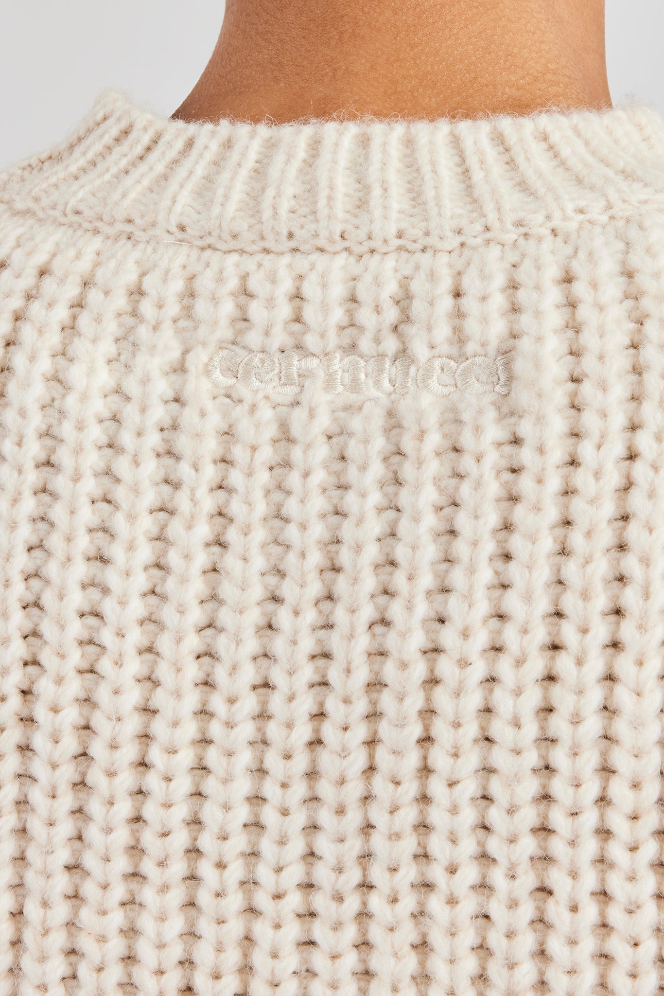 Oversized Cable Knit Sweater - Off White | Womens Knitwear | Shop