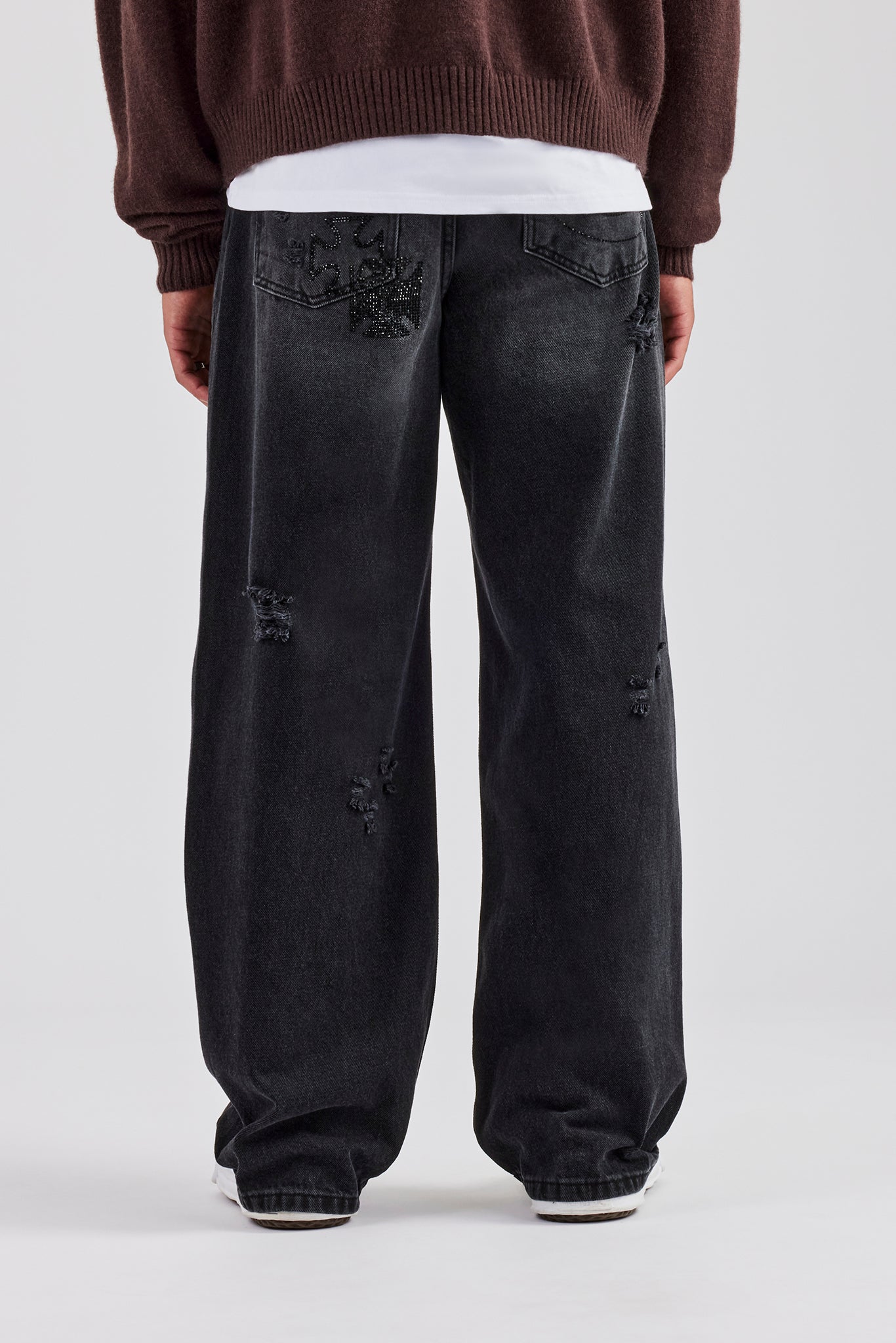 Rhinestone Motif Baggy Jean | Mens Denim | Shop Denim Jeans at