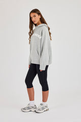 Cernucci Knitted Logo Oversized Hoodie - Grey