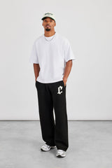 Mens C Knitted Jogger - Black
