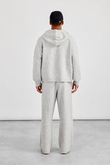 Mens C Knitted Zip Through Hoodie & Jogger - Grey