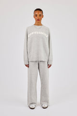 Knit Logo Sweat & Jogger - Grey