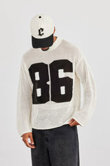 Long Sleeve 86 Knit Top - Off White