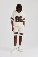 Oversized Boxy Knitted Jersey - Off White