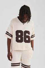 Oversized Boxy Knitted Jersey & Short - Off White