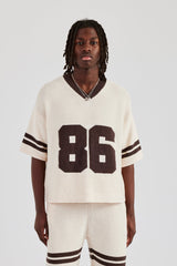 Oversized Boxy Knitted Jersey - Off White