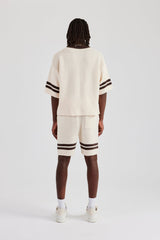 Oversized Boxy Knitted Jersey & Short - Off White