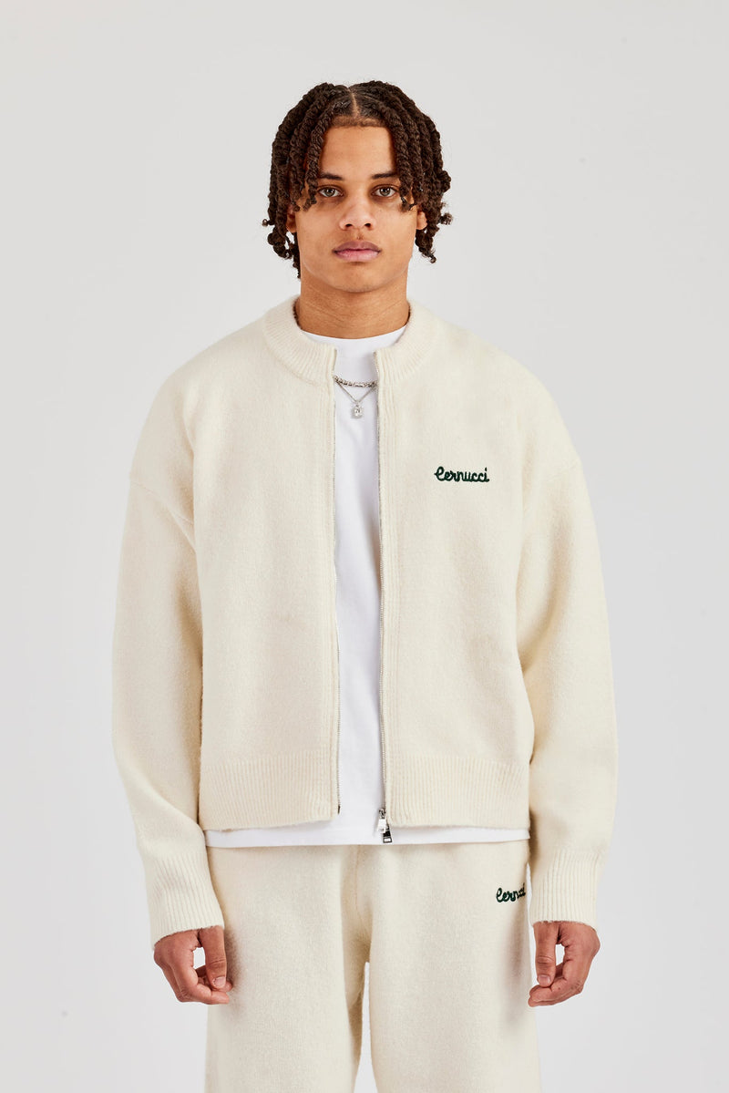 Knitted Zip Through Bomber