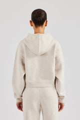 C Knitted Hoodie - Oatmeal