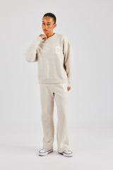 C Knitted Sweatshirt & Jogger - Oatmeal