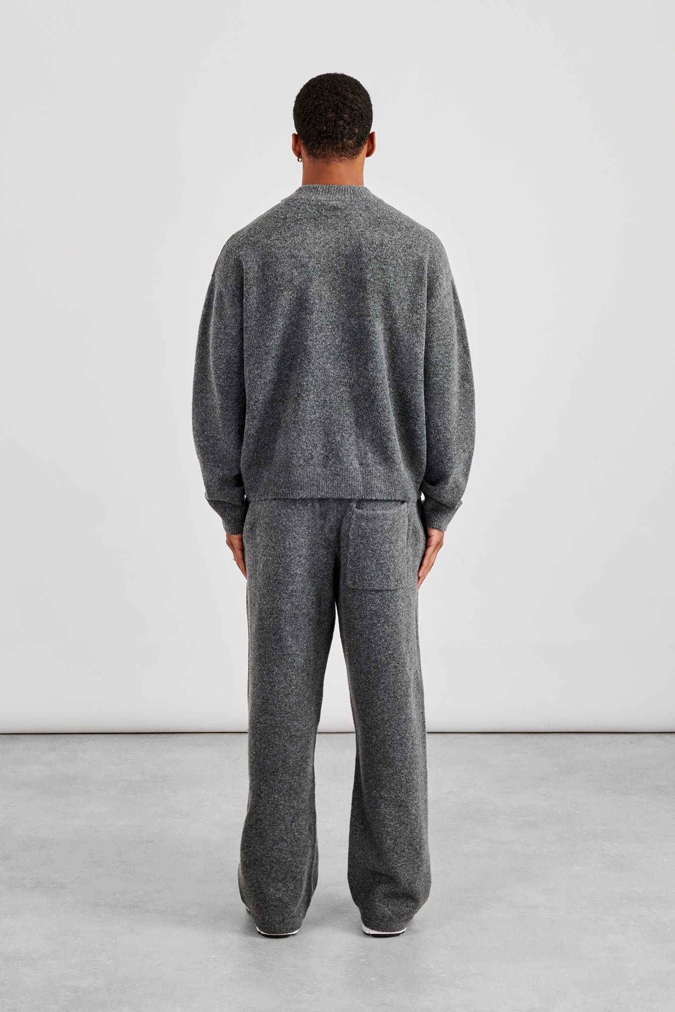 Knitted Bomber Jacket & Relaxed Jogger - Grey