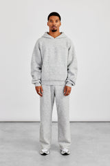 Textured Knitted Hoodie & Jogger - Grey