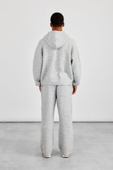 Textured Knitted Hoodie & Jogger - Grey