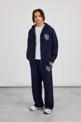 CN Knitted Zip Through Hoodie & Baggy Jogger - Navy