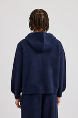 CN Knitted Zip Through Hoodie - Navy