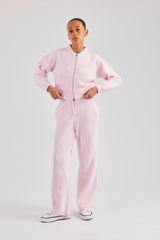 Knitted Straight Leg Trouser - Baby Pink