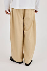 Barrel Leg Trouser & 10mm Cernucci Motif Jean Chain - Beige