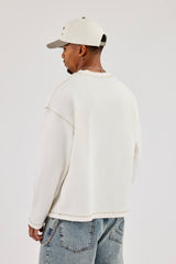 Motel Duo Graphic Long Sleeve T-Shirt - Off White