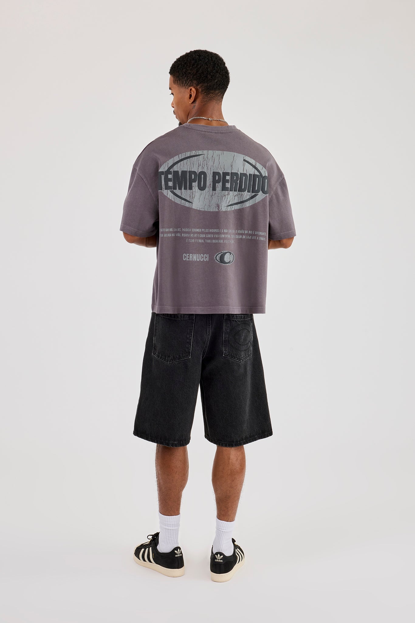 Washed Tempo Perdido Boxy T-Shirt - Grey