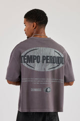 Washed Tempo Perdido Boxy T-Shirt - Grey