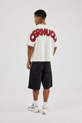 Cernucci Bubble Puff Print Boxy T-Shirt - Off White
