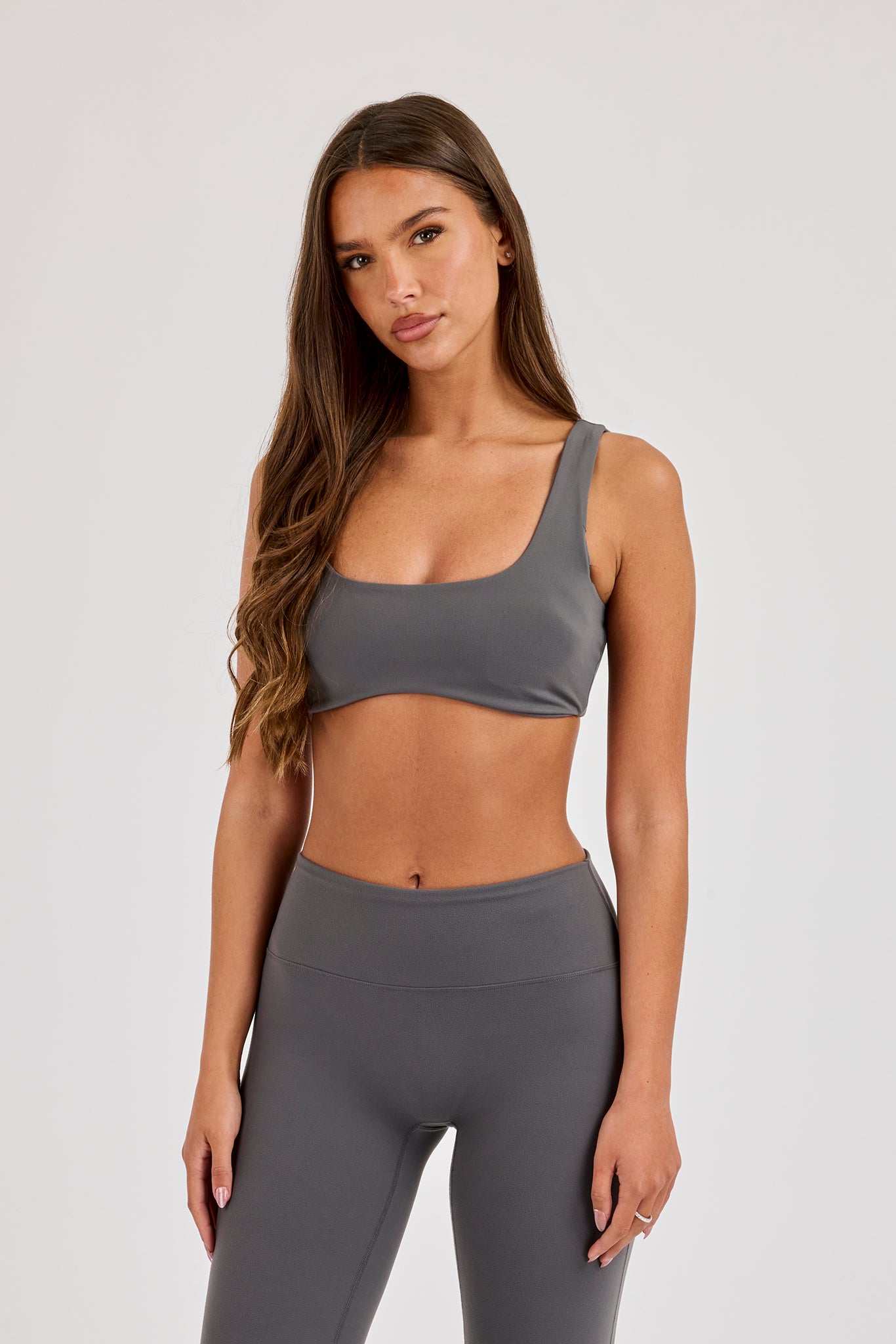 Classic Scoop Neck Bralet - Granite Grey