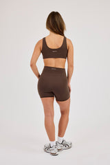 Classic Scoop Neck Bralet & Short - Chocolate