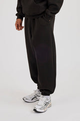 480GSM Fleece Cuffed Jogger - Black