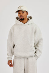 480GSM Fleece Hoodie - Grey Marl