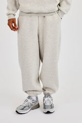 480 GSM Fleece Cuffed Jogger - Grey Marl