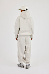 480GSM Fleece Hoodie & Cuffed Jogger - Grey Marl