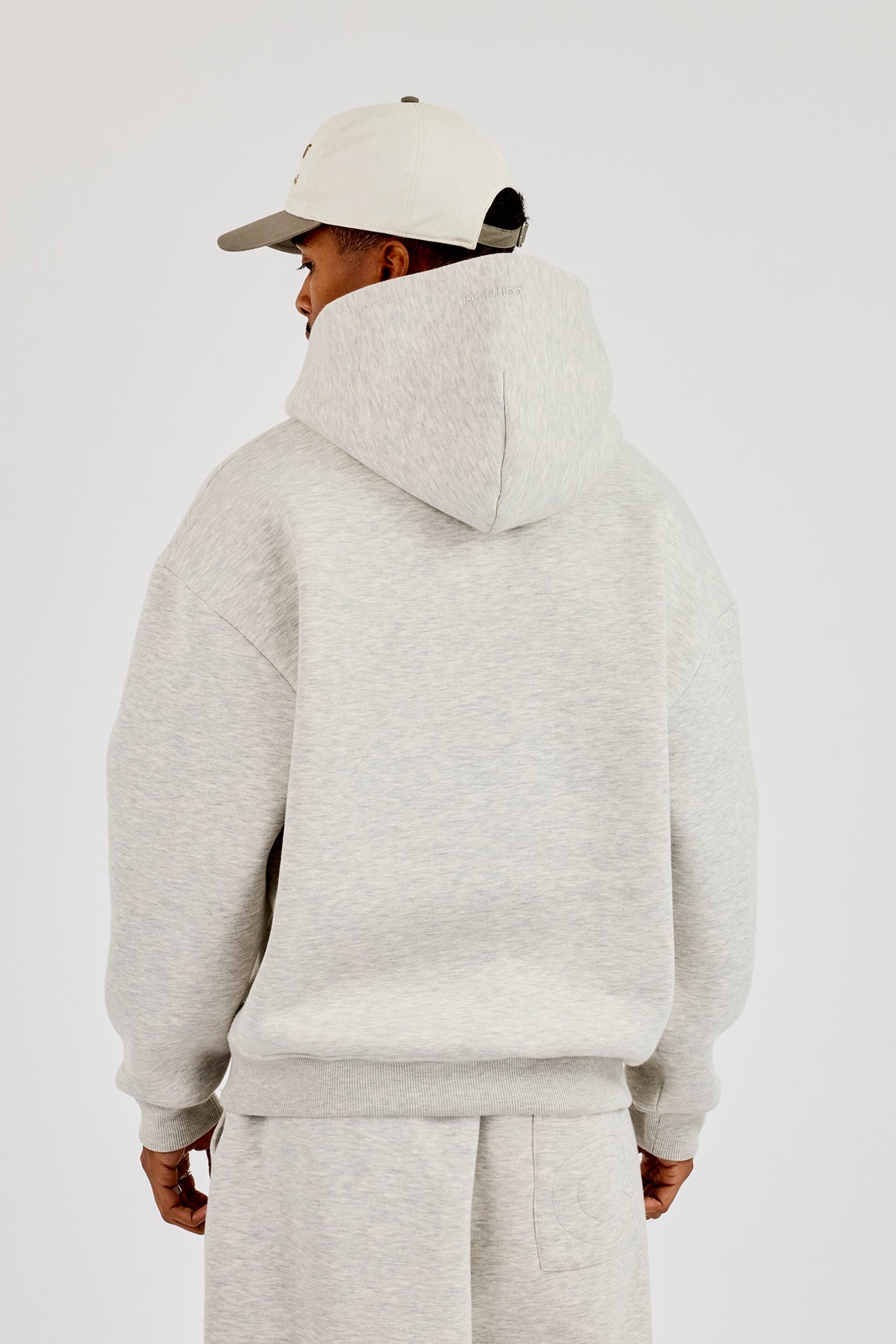 480GSM Fleece Hoodie - Grey Marl