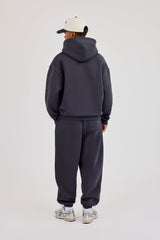 480GSM Fleece Hoodie & Cuffed Jogger - Granite Grey