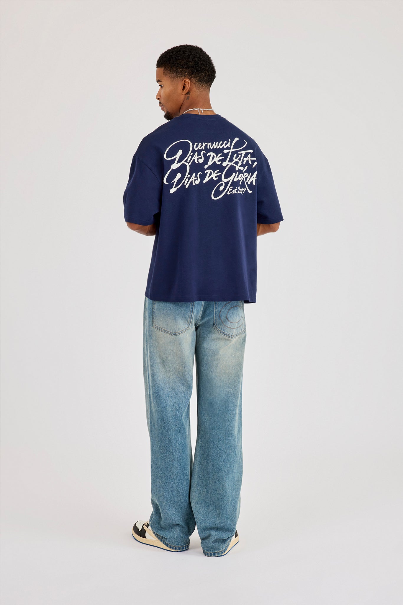 Dias De Luta Boxy T-Shirt - Navy