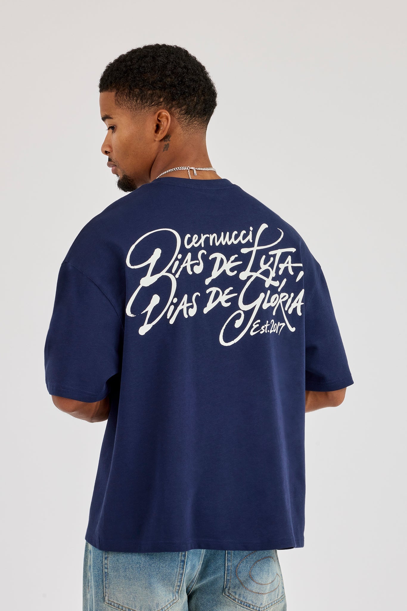 Dias De Luta Boxy T-Shirt - Navy
