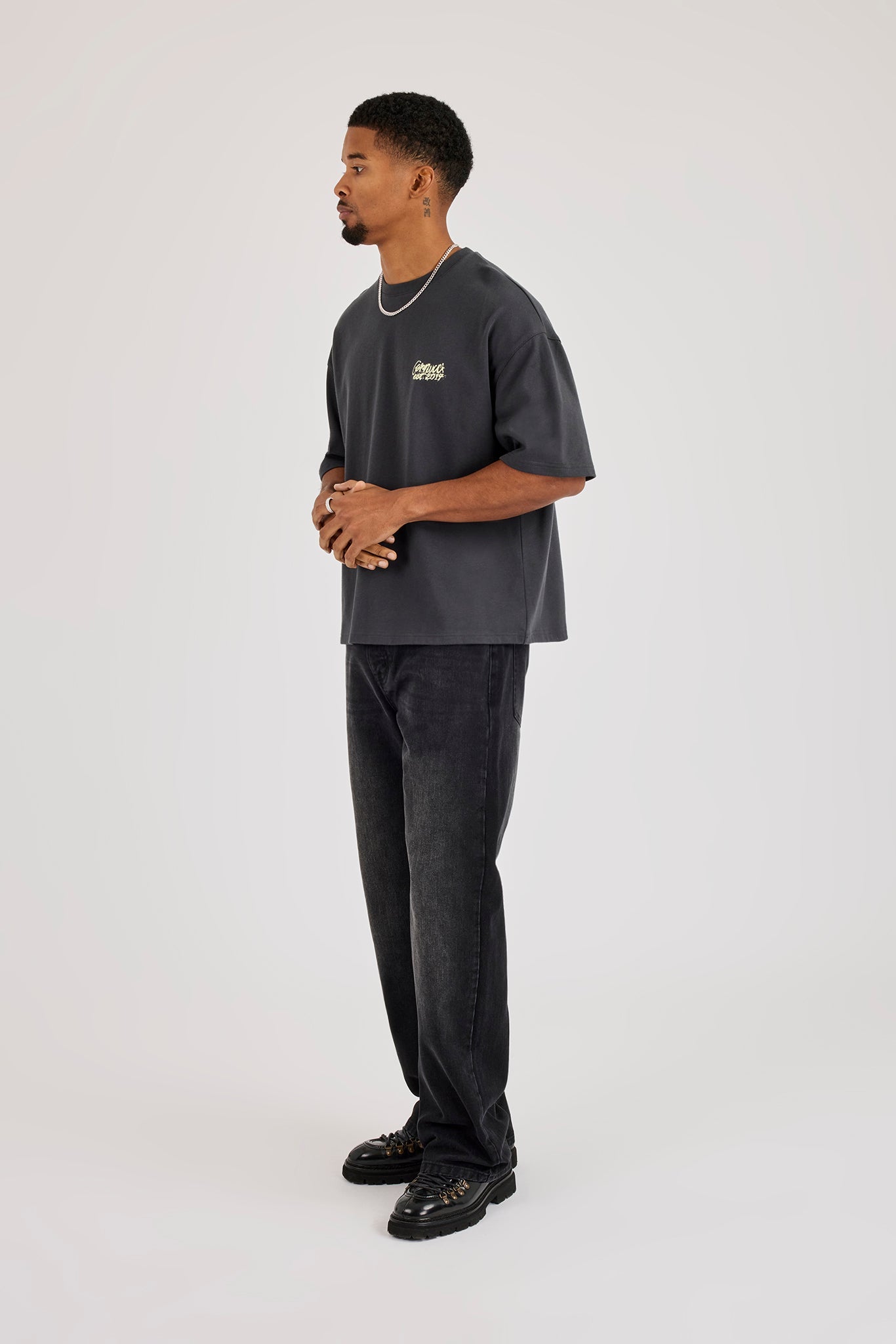 Cernucci Est 2017 Boxy T-Shirt - Charcoal
