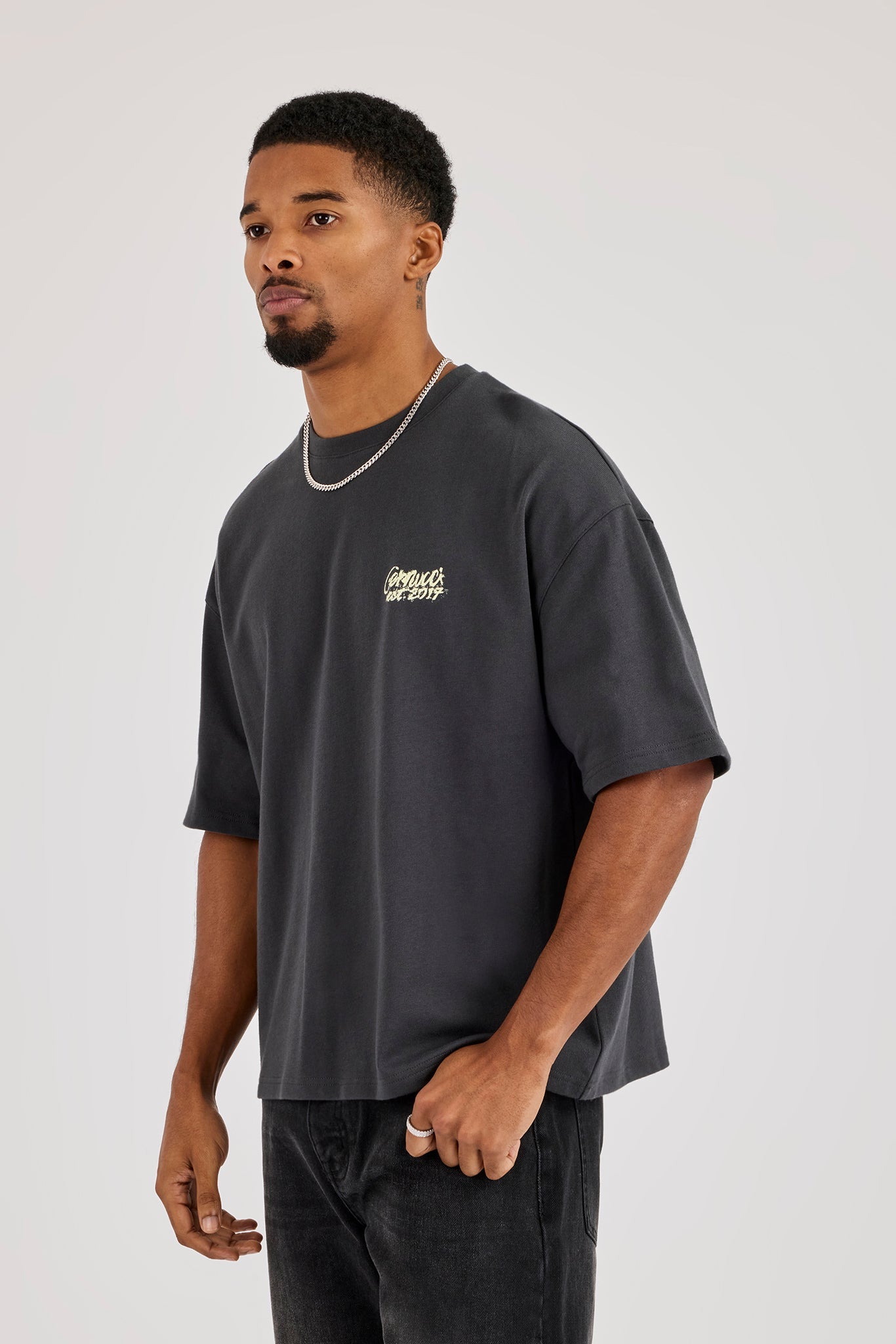 Cernucci Est 2017 Boxy T-Shirt - Charcoal