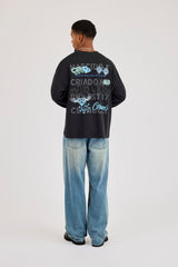 Long Sleeve Meus Crias T-Shirt - Black