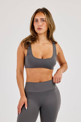 Classic Scoop Neck Bralet - Granite Grey