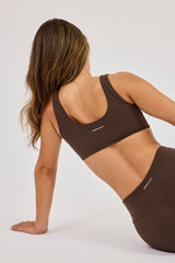 Classic Scoop Neck Bralet - Chocolate