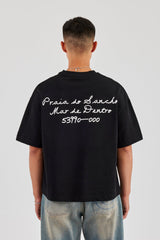 Mar De Dentro Boxy T-Shirt - Black