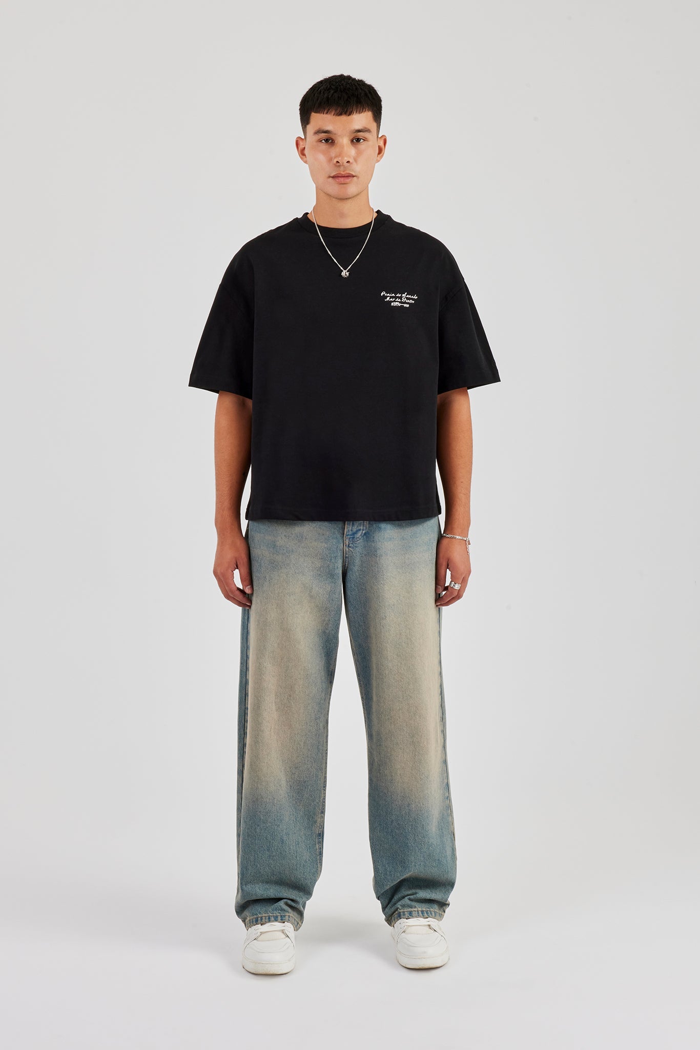 Mar De Dentro Boxy T-Shirt - Black